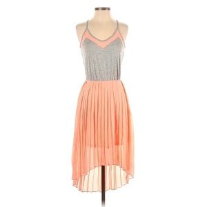 Leo meets Virgo pleaded high low casual dress midi size small